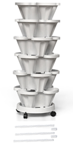 Stackable Planter, Vertical Garden Planter, Strawberry Planter, Indoor/Outdoor, 5 Tier Garden Tower, Herb Plant