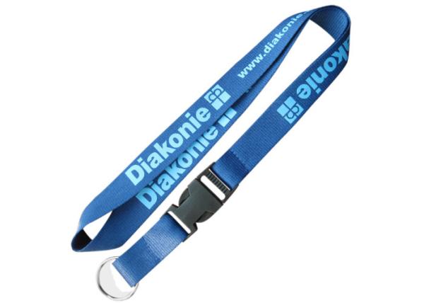 Diakonie Silk Screen Printing Promotional ID Card Keychain Lanyards With Safety Breakaway Clip