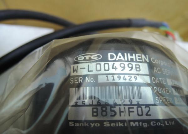 Motores industriais NOVOS do SERVO MOTOR W-L00499B B85HF02 850W da C.A. de Japão Nidec Sankyo OTC DAIHEN