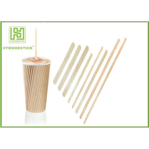 Disposable Wooden Coffee Stirrer Sticks With Paper Full Wrapped / Printing