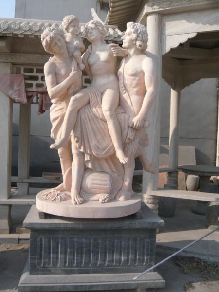 Family marble sculpture