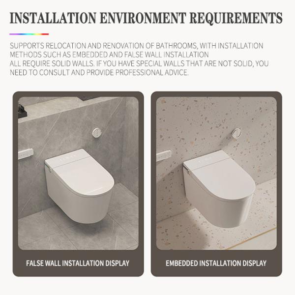 Elongated Bowl Smart Toilet Equipped With Siphon Jet Flushing Method