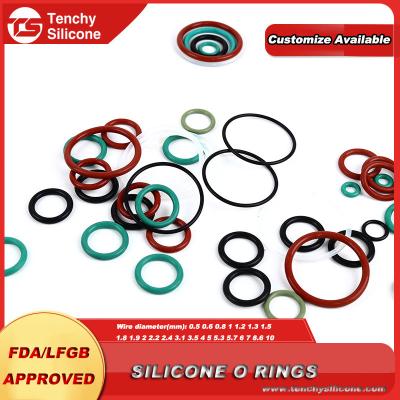 Anel impermeável resistente do selo do silicone do produto comestível do óleo para a máquina e os dispositivos