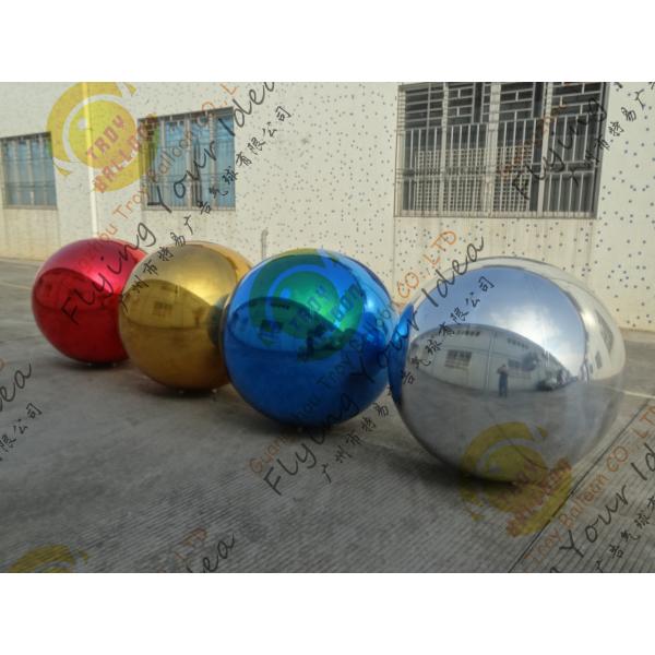 Inflatable Helium Advertising Balloon , Pvc Red Mirror Balloon