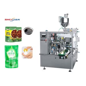 laundry liquid Zipper Bag Packaging Machine 2.5KW Premade Bag Packing Machine