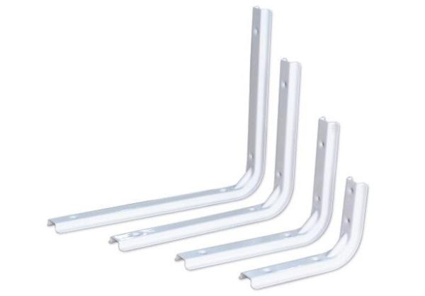 White Cast Iron L Shaped Brackets , Heavy Duty L Brackets For Shelves