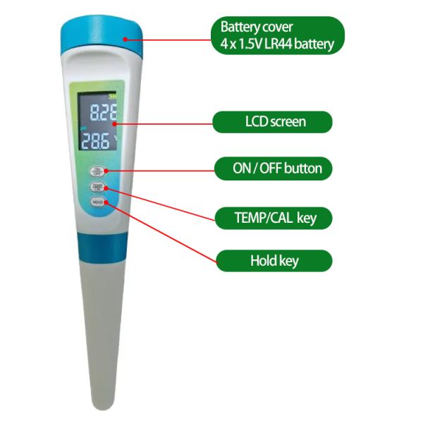 High Accuracy 0.1 pH Sensor Meter with LCD Display and Customizable OEM ODM Support for Laboratory Use