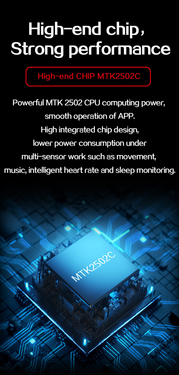Дозор 200MAH 3D UI дюйма T500 контроля 1,75 сна умный
