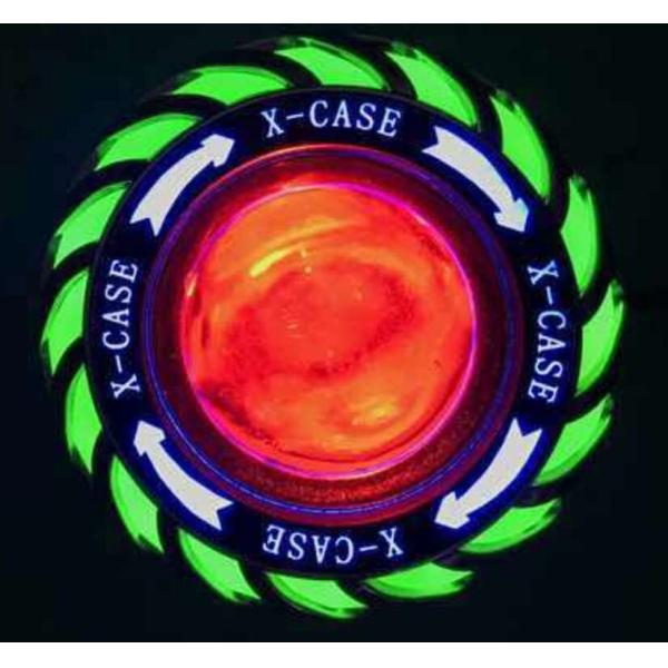 LED13 motorcycle led projector lens,non-fan version with X-case, Honda, Yamaha, Toyota colorful angel eye,red blue devil