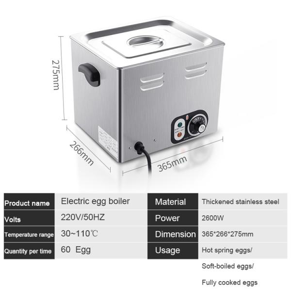 Aquecedor de ovos/cozinha/caldeira elétrica de aço inoxidável para café da manhã em hotéis e restaurantes
