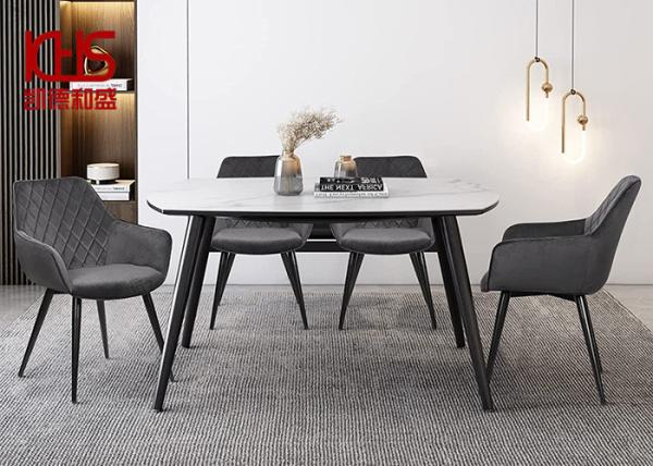 Luxury Furniture Set Oem Velvet Upholstered Dining Chair Modern Fabric High Back