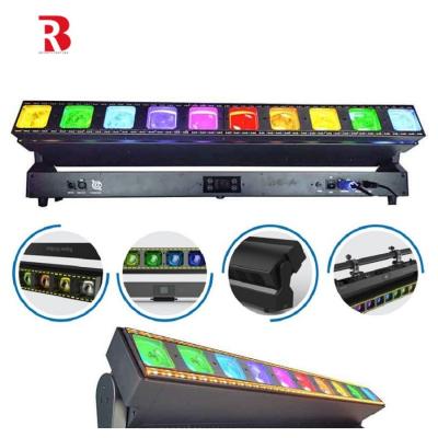10x60W RGBW Efeitos personalizáveis LED Bar Beam Moving Head Stage Light Para Espetáculos Personalizados