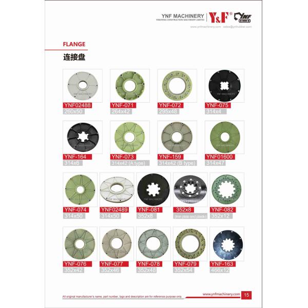 Plastic Flange Excavator Coupling Replacement For   216 Skid Steer Loader Engine Drive Pump