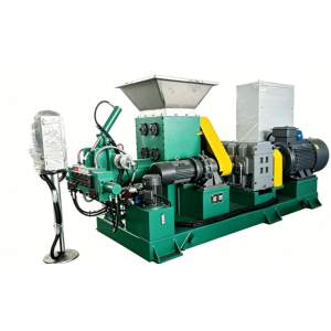 Two Rotor Force Feeding Rubber Stainer Extruder / Rubber Filtering Machine