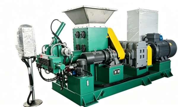 Two Rotor Force Feeding Rubber Stainer Extruder / Rubber Filtering Machine