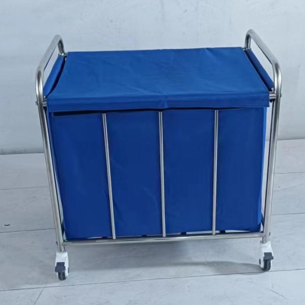 Stainless Steel Medical Waste Trolley For Hospital Morning Nursing Clothes Patient Room Cleaning