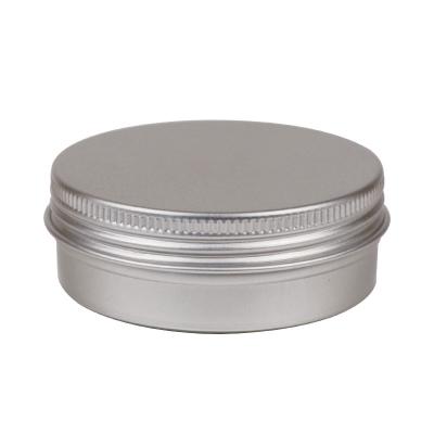 Natural Color Aluminium Cosmetic Tins 80g 2.8 OZ Cosmetic Jars With Lids