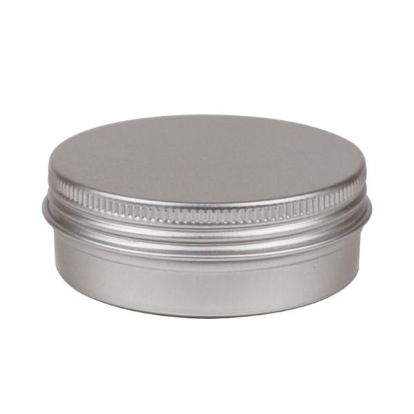 Natural Color Aluminium Cosmetic Tins 80g 2.8 OZ Cosmetic Jars With Lids