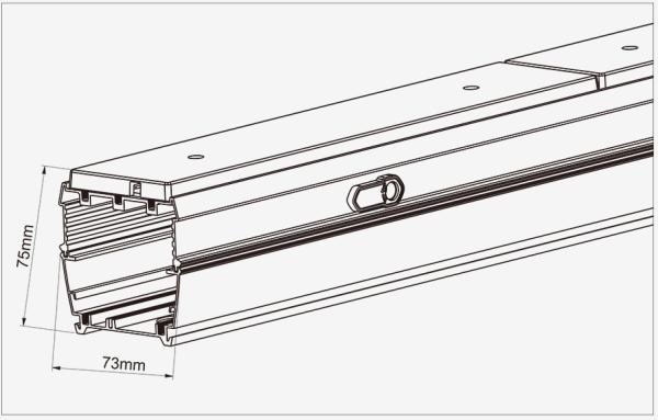 140Lm/W Super High Efficiency Linear LED Low Bay Airport Suspended Lamp