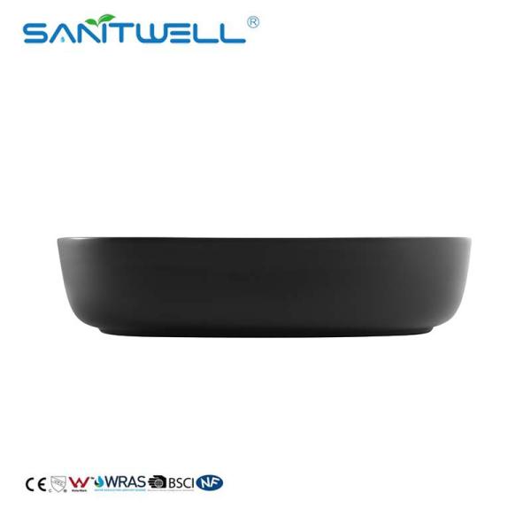 Made In China AB8475 Bathroom Sanitary Ware Sinks Matt Black Bowl Above Counter Basins