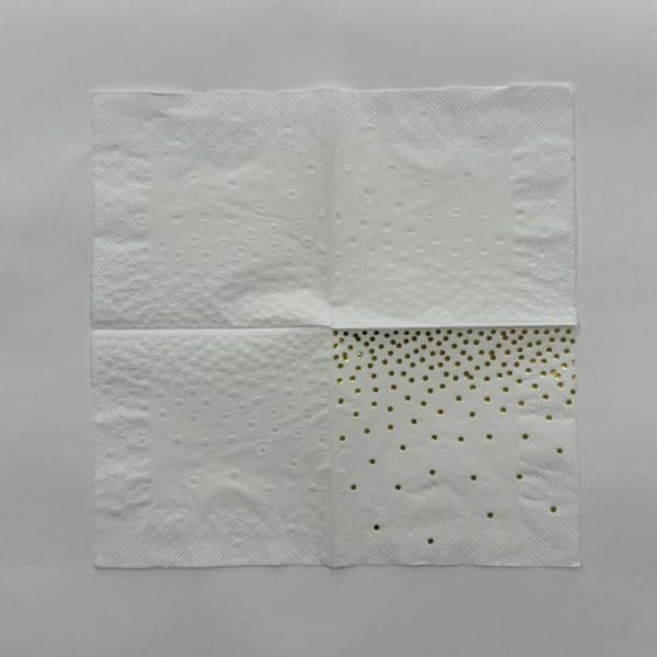 Cafe Silver Foil Paper Napkin 23*23cm 2 Ply 3 Ply Serviettes