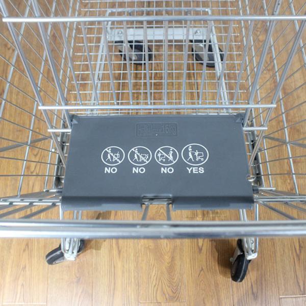 215L Australian Style General Purpose Assorted Supermarket Shopping Trolley Grey Plastic Pu Wheels