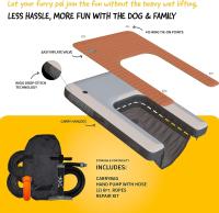 Logo personnalisé Dock flottant gonflable DWF PVC Tarpaulin à eau Rampe gonflable pour chien Pour nager
