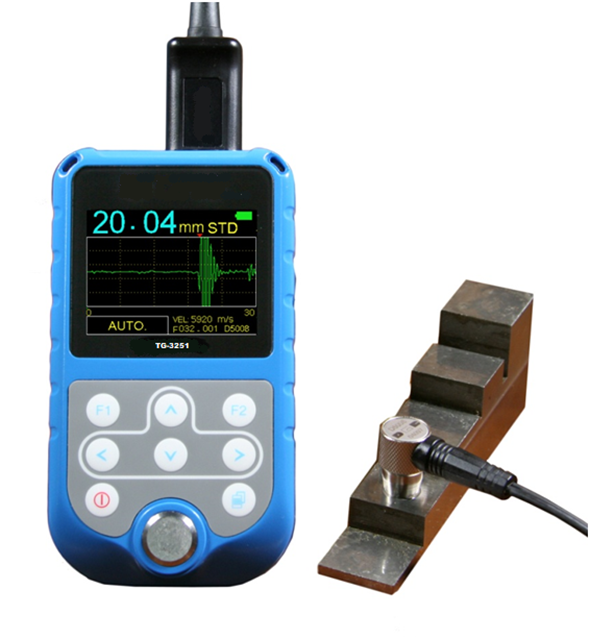 TG-3251 Portable Ultrasonic Thickness Meter Color TFT Display T-E & E-E Measurement Composite Material Thickness Testing Equipment