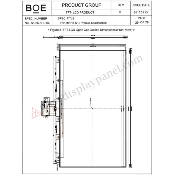 43 Inch BOE LCD Panel HV430FHB-N10 Full HD 1920×1080 12V TFT LCD Open Cell