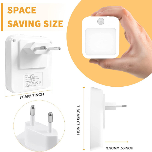 Smart Motion Sensor with Stepless Dimming Energy-Saving Design Night Light