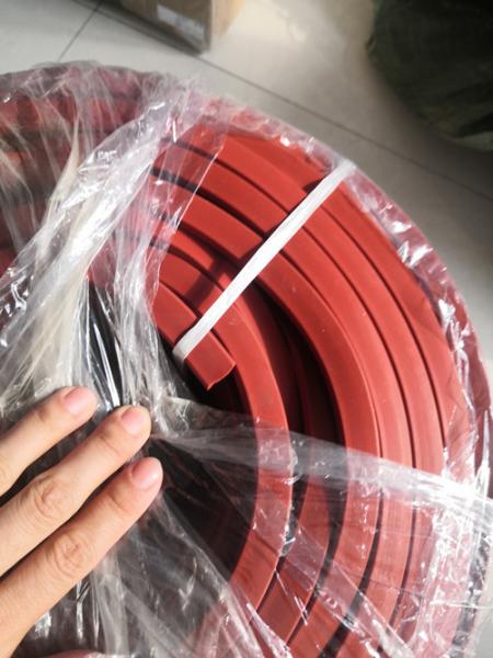 Resistência à tração da listra 9mpa do silicone das arruelas de borracha de silicone da cor vermelha