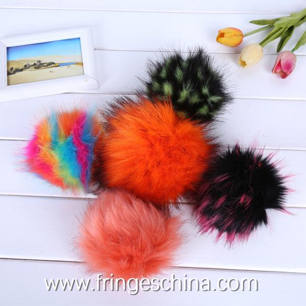 Wholesale Colorful Fake Fur DIY Pom Pom Ball For Handbag Costume Keychain Decoration