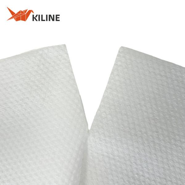 White 60gsm Disposable Kitchen Towels In Roll With Wood Pulp And PP Material
