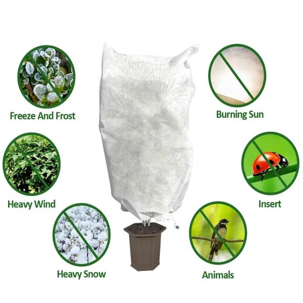 Multiscene Fleece Plant Bags Breathable Tear Resistant For Wrapping Fruit