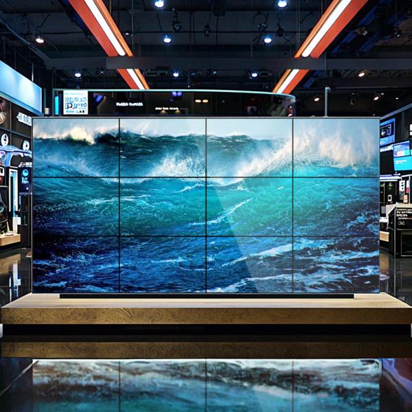 49-Inch 3x4 Indoor LCD Video Wall Advertising Player 0.88MM Super Narrow Bezel for Airport Shopping Malls Retail Stores Subways