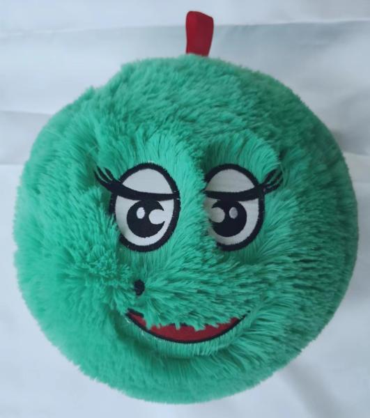 Assortment Adorable Furry Ball Monster with Inner Ball Material PVC Cute Cartoon Face