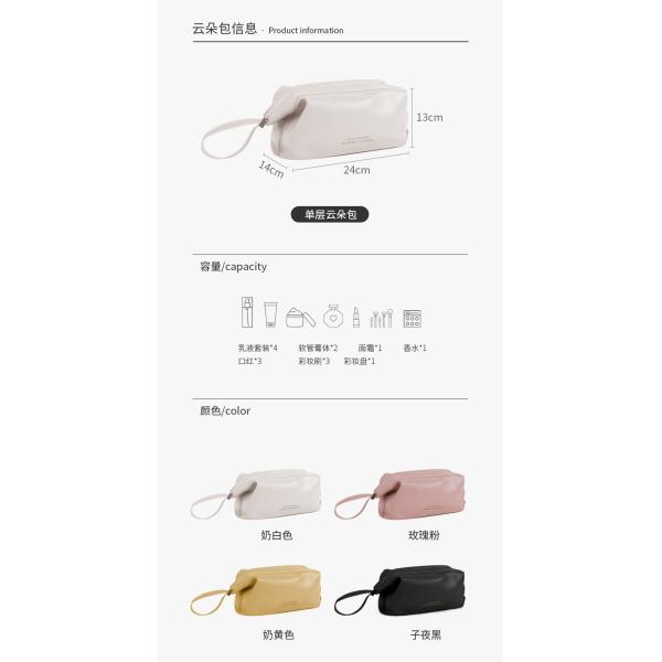 Best PU Cosmetic Bag Customized Logo Make Up Pouch for Women