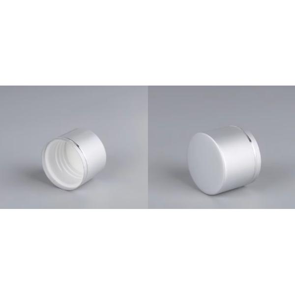 custom Aluminum Silver PP Plastic Screw Cover Cap For Cosmetic Packing Bottle