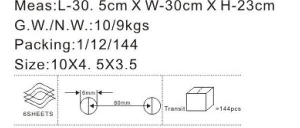 Hot Sale Transparent Red Color Rubber Basind 6mm Hole 2 Holes Paper Punch