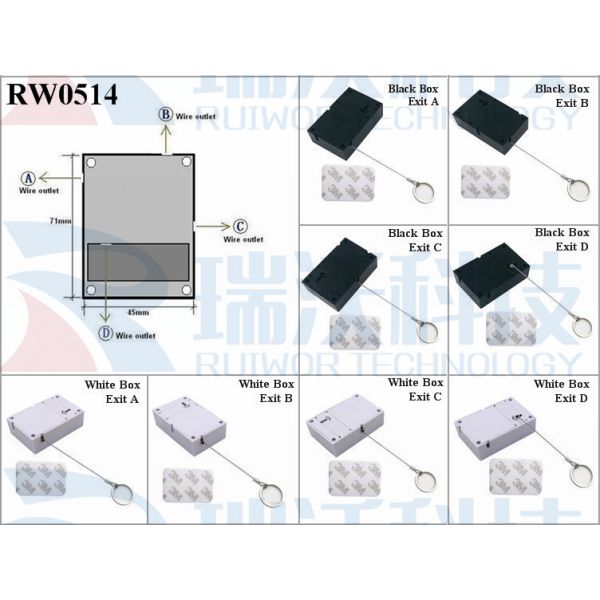 RW0514 Anti Theft Pull Box With Demountable Key Ring For Retail Product Positioning