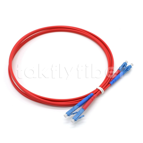 LC к ДОСТИГАЕМОСТИ гибкого провода G652D G657A 3.0mm LSZH LC SM OS2 двухшпиндельной для телекоммуникаций