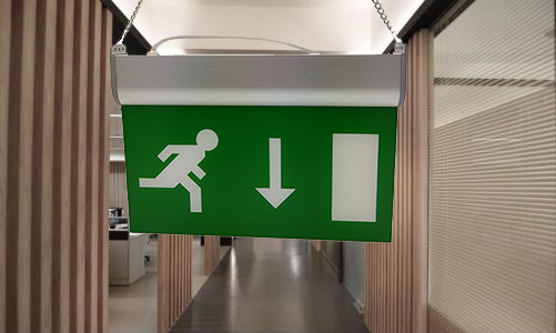 IP20 CE Approval Running Man Emergency Exit Signs 3 Hours Battery Operated
