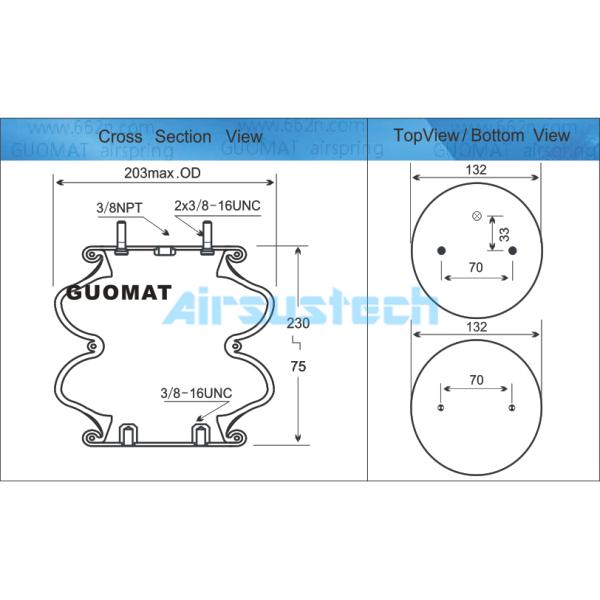Firestone Style 244C Automotive Spare Parts W21-760-0335 Convoluted Air Spring