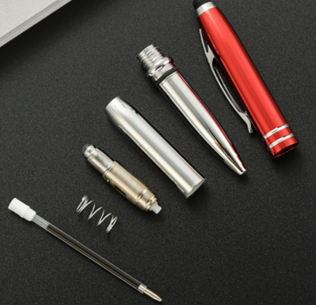 Supply of LED light pens, touch aluminum tube light pens, school metal pen with aluminum poles Advertising pen