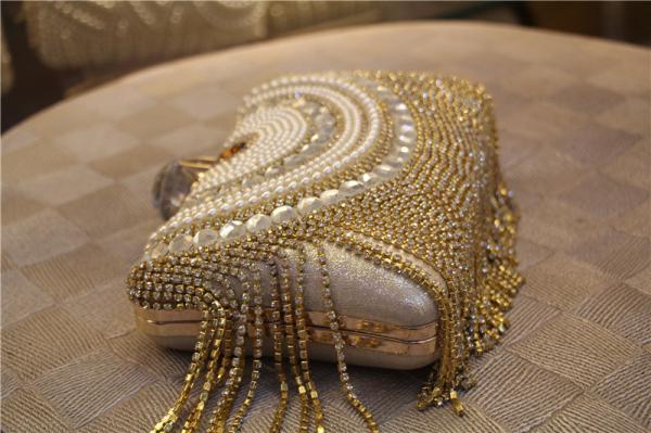 European and American high-grade diamond Wristlet banquet bag ladies banquet princess