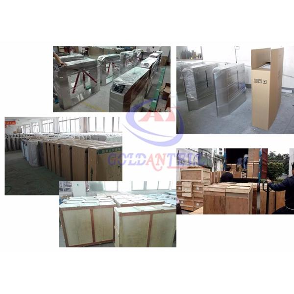 Waterproof Indoor & Outdoor Pedestrian Biometric Access Control Turnstile Gate Swing Barrier Facial Recognition Turnstiles