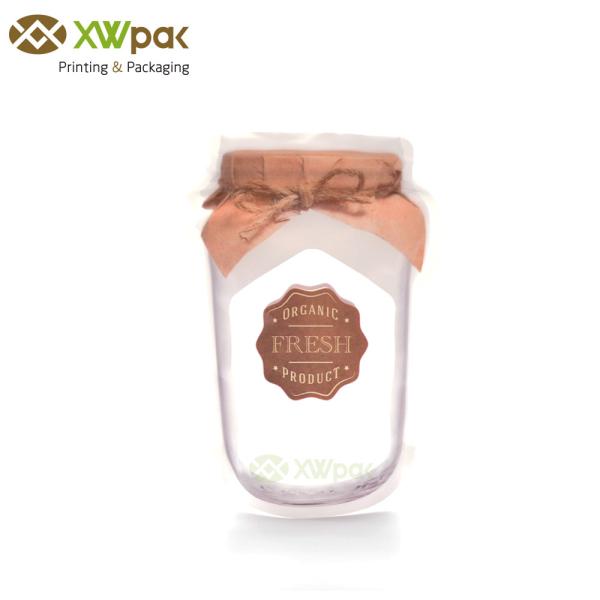 Special Shape Stand Up Pouch Bags , Custom Printed Plastic Packaging Bag