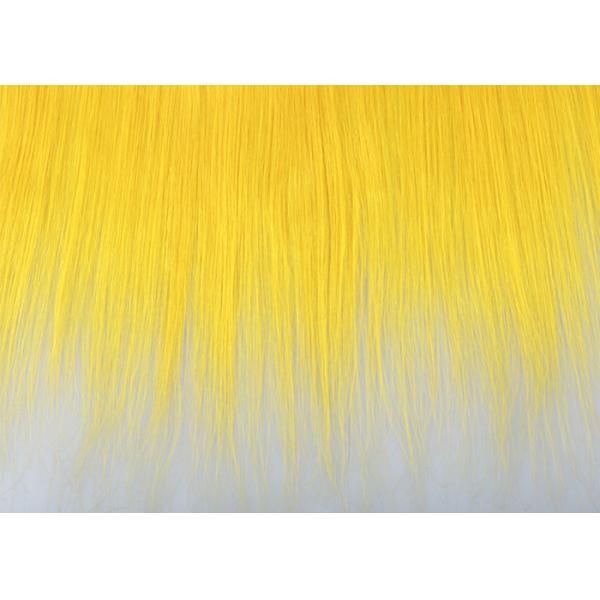 Yellow Single Drawn Virgin Human Hair Extensions No Tangle And No Shedding
