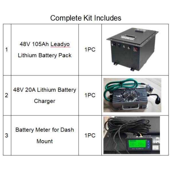 Литий-ионный аккумулятор 48 вольт, заряжатель батареи тележки для гольфа для автомобиля клуба