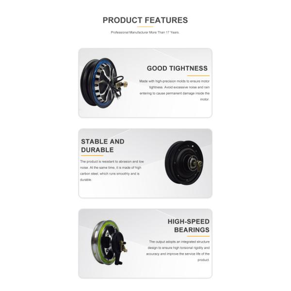 Disc/Drum Brake 1500W BLDC Type Motor for Electric Scooter 6 Years Lifetime Amthi